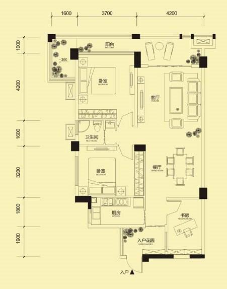乐山蓝湾半岛A3户型图