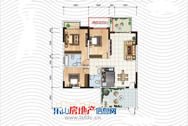 五洲汉唐一口价房源户型图解析-房乐山-乐山房产网