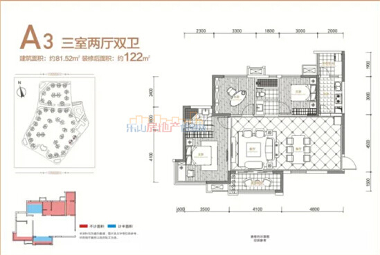 邦泰国际社区户型图详解 惊喜总价26.5万起-房乐山-乐山房产网