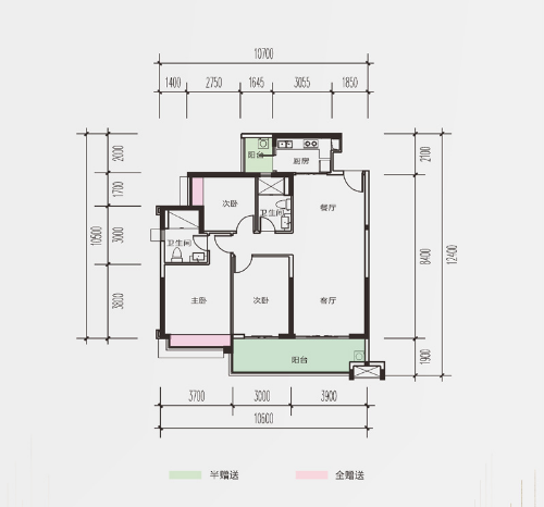 富力尚悦居C户型图 富力尚悦居C户型图