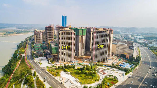 邦泰大渡河府滨河湾10月工程进度播报
