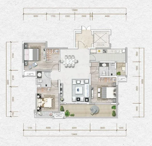 天立御景峰A2户型图 天立御景峰A2户型图