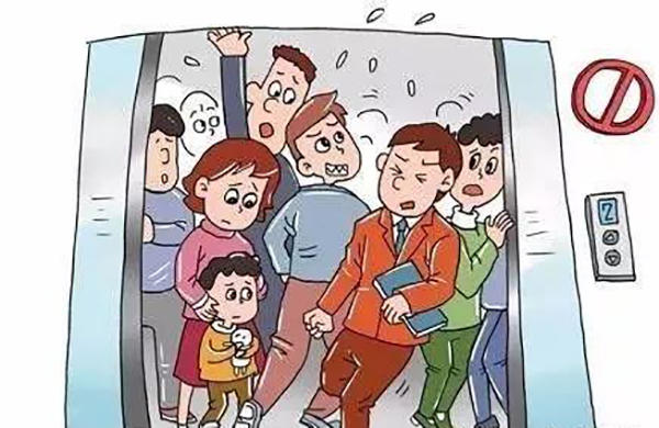 电梯拥挤示意图