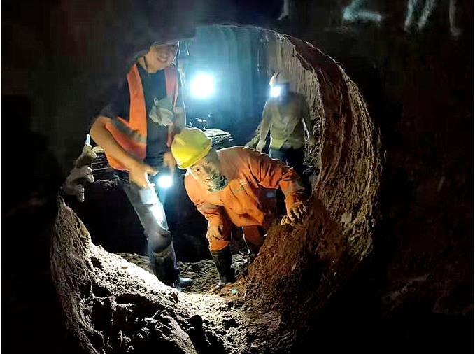 竹公溪分洪道隧洞工程施工进度图 竹公溪分洪道隧洞工程施工进度图