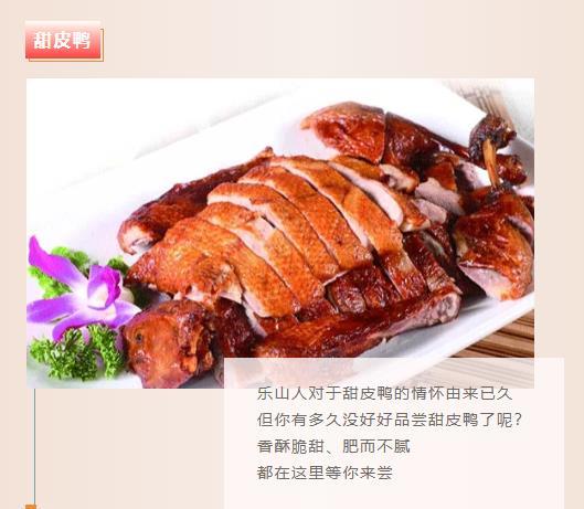 乐山甜皮鸭 乐山甜皮鸭