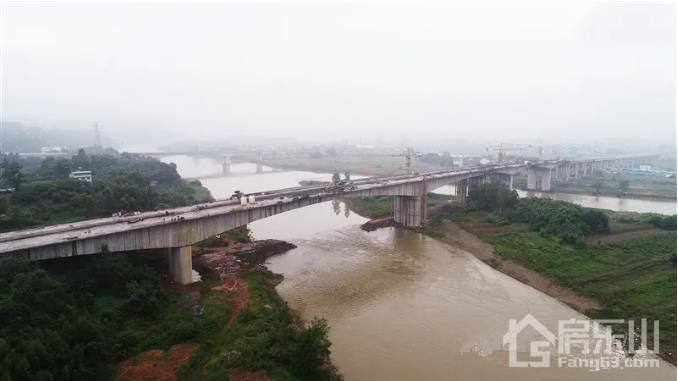 航拍漩水沱岷江特大桥