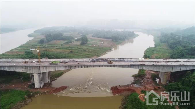 航拍漩水沱岷江特大桥