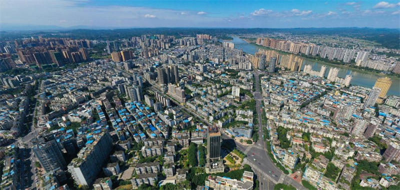 乐山城市鸟瞰图 乐山城市鸟瞰图