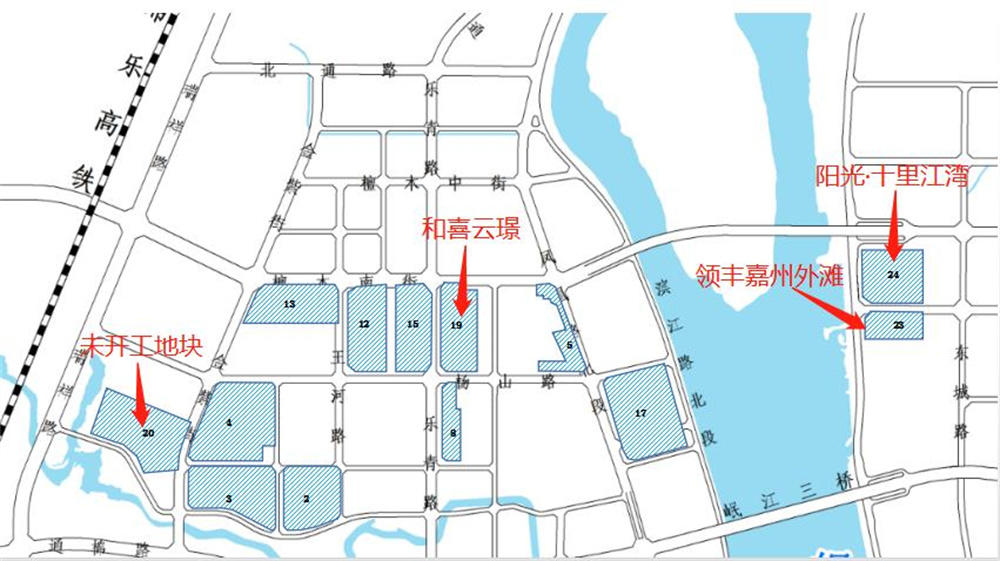 乐山城北及城东住宅存量示意图 乐山城北及城东住宅存量示意图