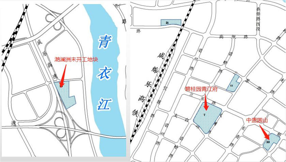 乐山城南及青江片区住宅土地存量示意图 乐山城南及青江片区住宅土地存量示意图