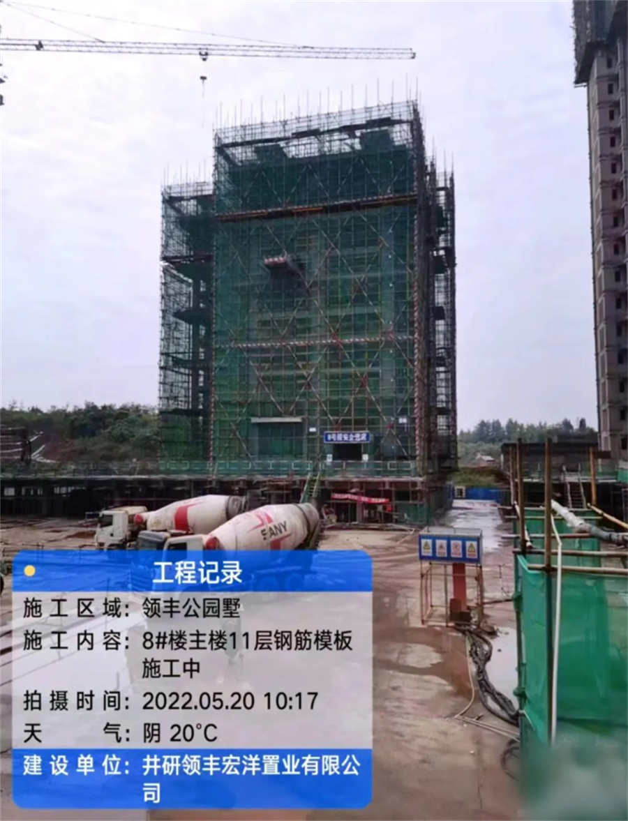 领丰公园墅5月工程进度 领丰公园墅5月工程进度