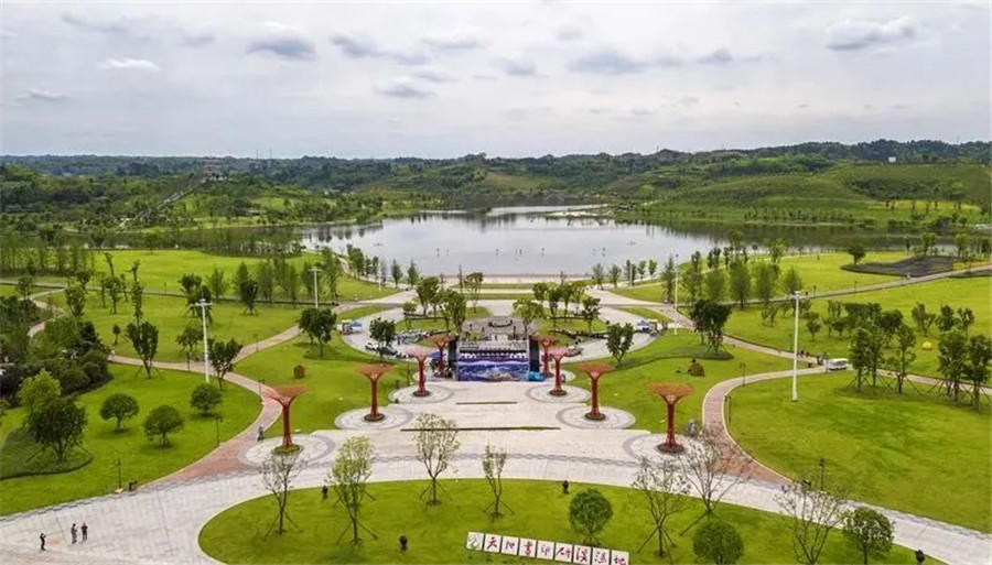 研溪湿地公园实景图