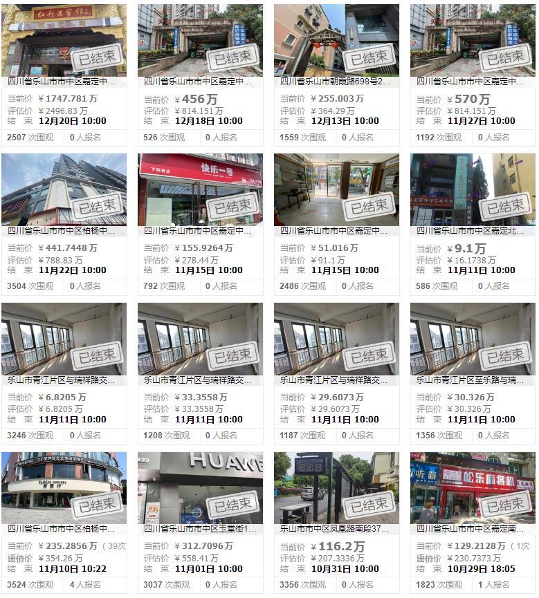 乐山大量商业流拍