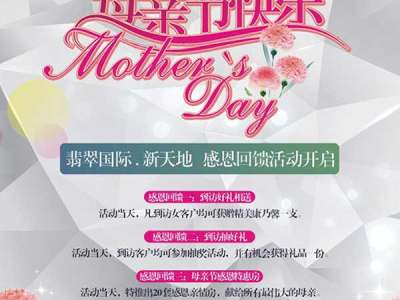 翡翠国际新天地母亲节感恩回馈  特推20套亲情房