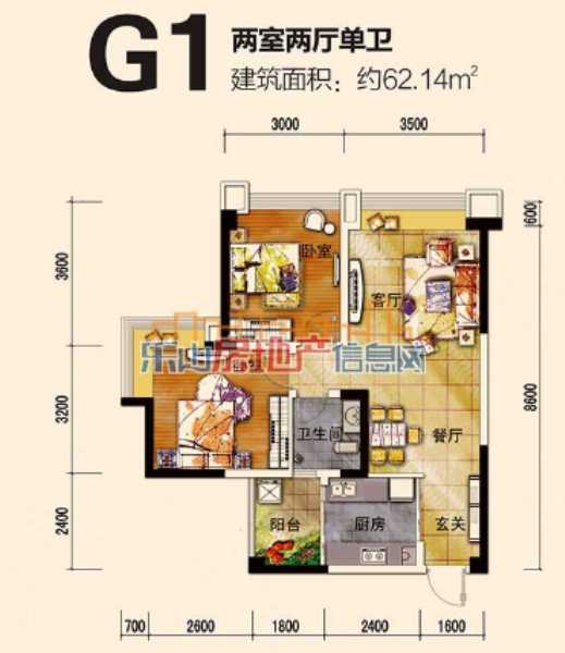 时代青江二期G1户型 时代青江二期G1户型
