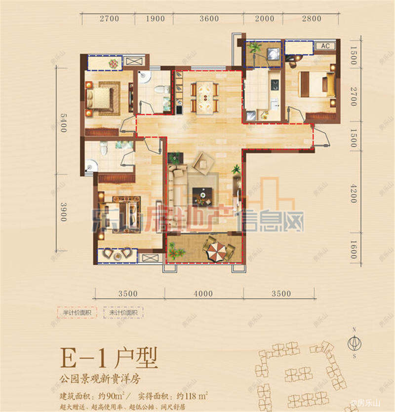 嘉州新城滟澜洲E-1