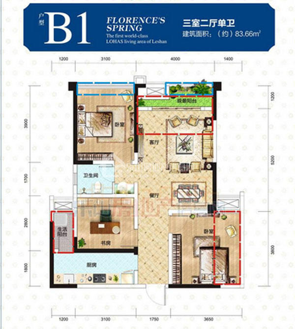 乐山海天假日半岛户型图5大热卖户型全解析