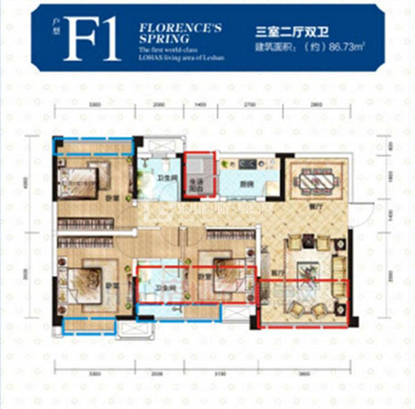 乐山海天假日半岛户型图5大热卖户型全解析