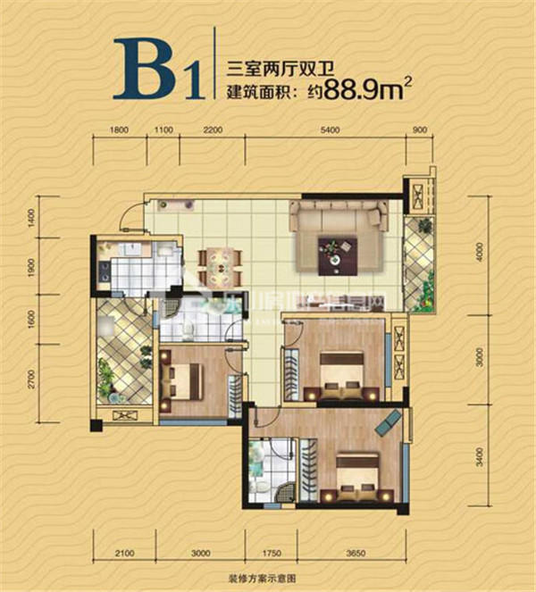 乐山五洲汉唐户型图 学区房4大主力户型全赏析