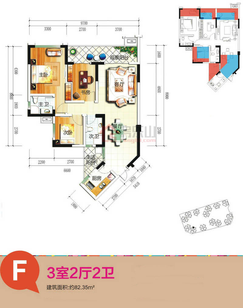 罗浮盛世4号楼1单元F