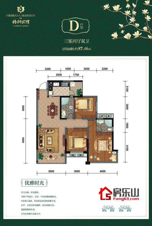 乐山华泰梧桐公馆户型图(d户型)