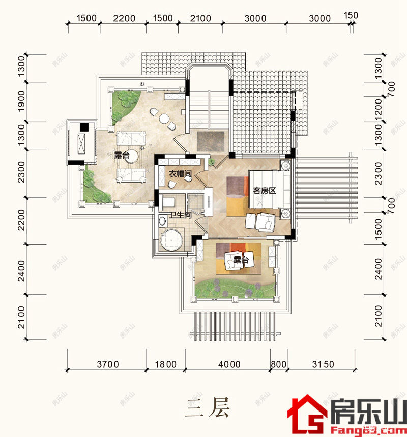 悦山别墅组团A三层