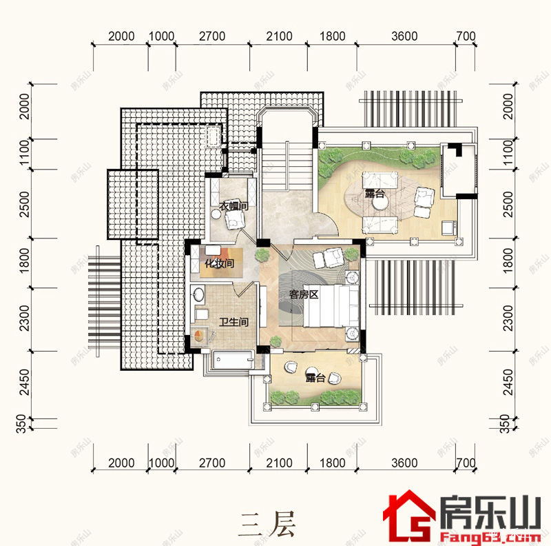 悦山别墅组团B三层