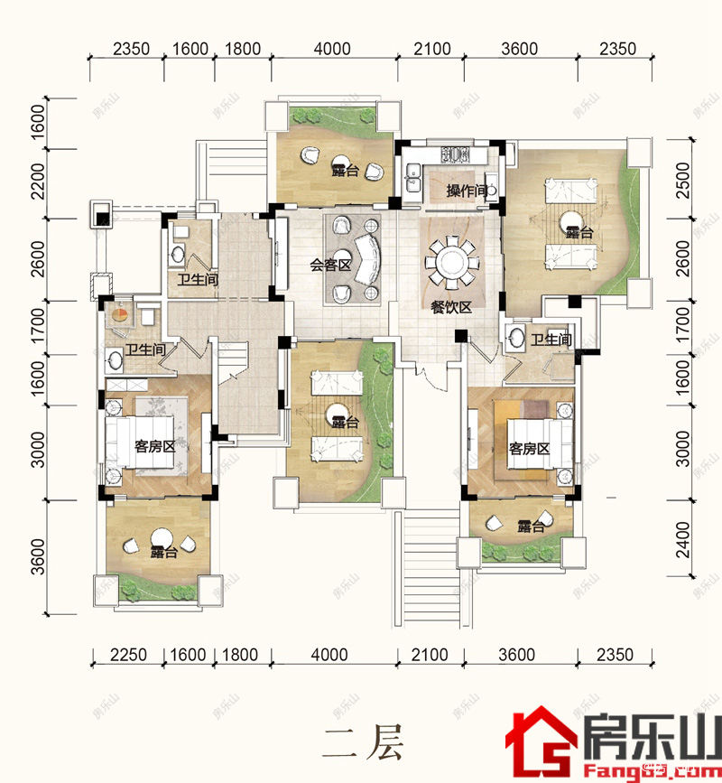 悦山别墅组团C二层