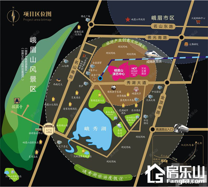 峨眉山演艺中心区位图