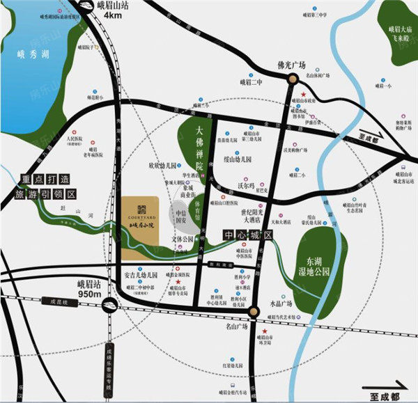 峨眉城北公园规划图片