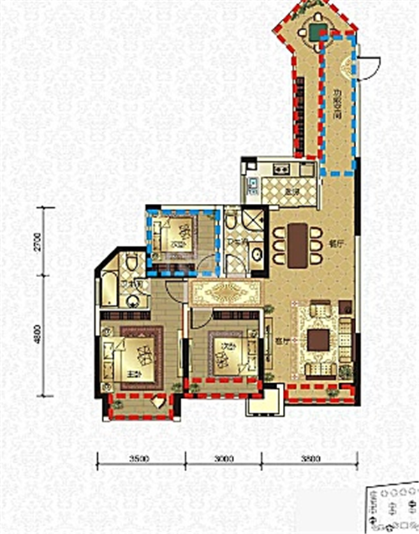 领地国际公馆户型图图片