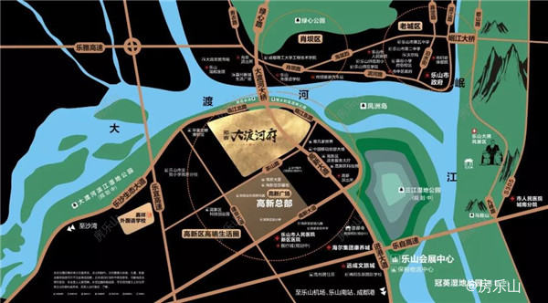 邦泰大渡河府区位图