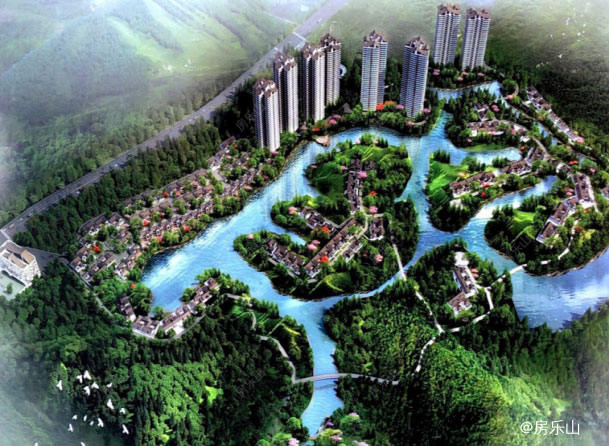 佛光湖海棠别院温泉度假小镇效果图