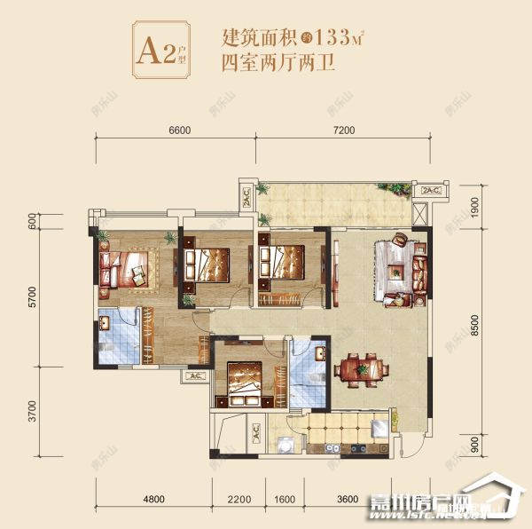 阳光翡翠里A2户型