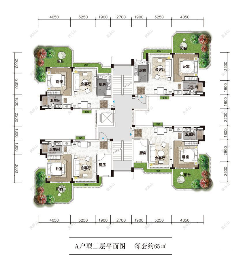 云心台组团玲珑居A二层