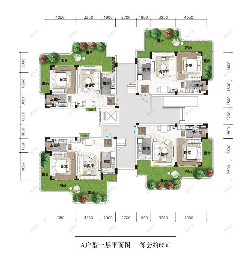 云心台组团玲珑居A一层
