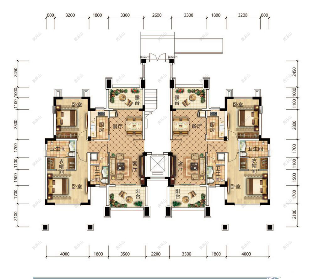 雲廊组团B一层户型