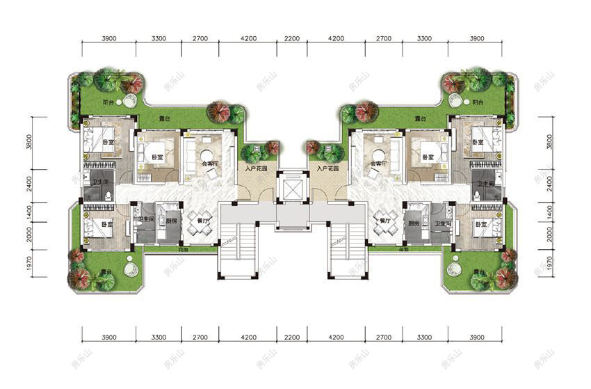 云心台组团蜀华台C三层户型