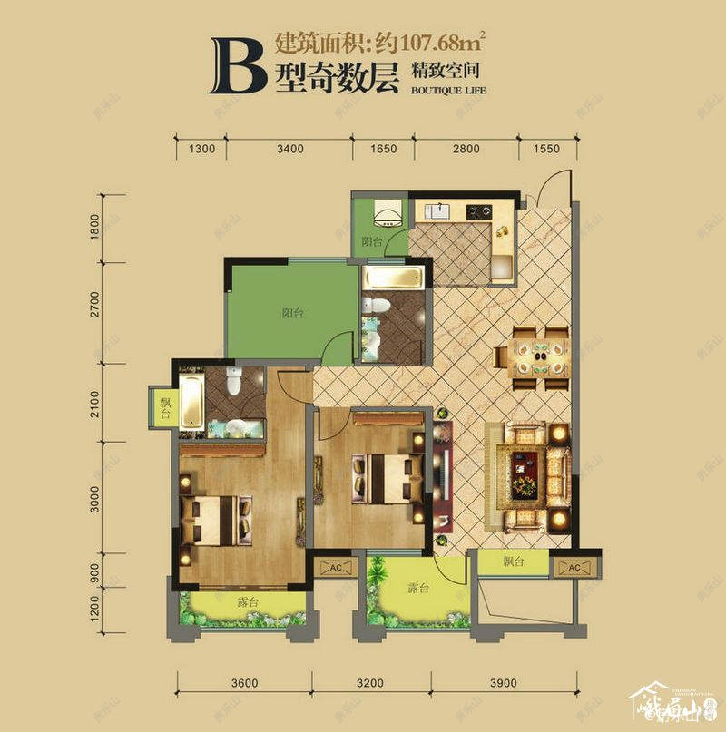 峨眉河畔一期一批次B户型