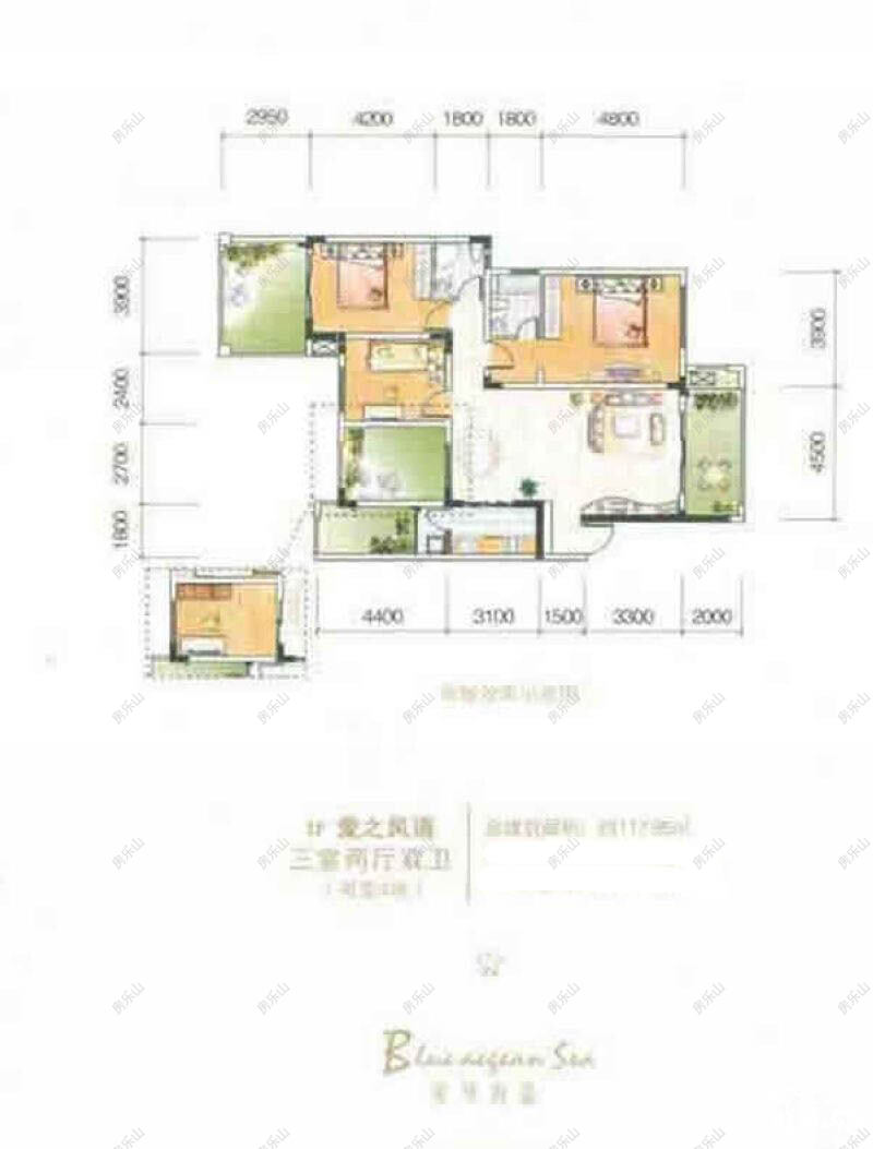 爱琴海蓝1F户型图