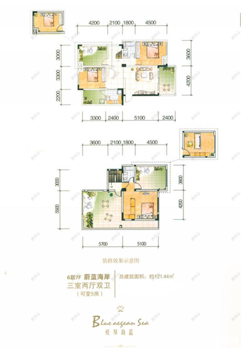 爱琴海蓝6跃7F户型图