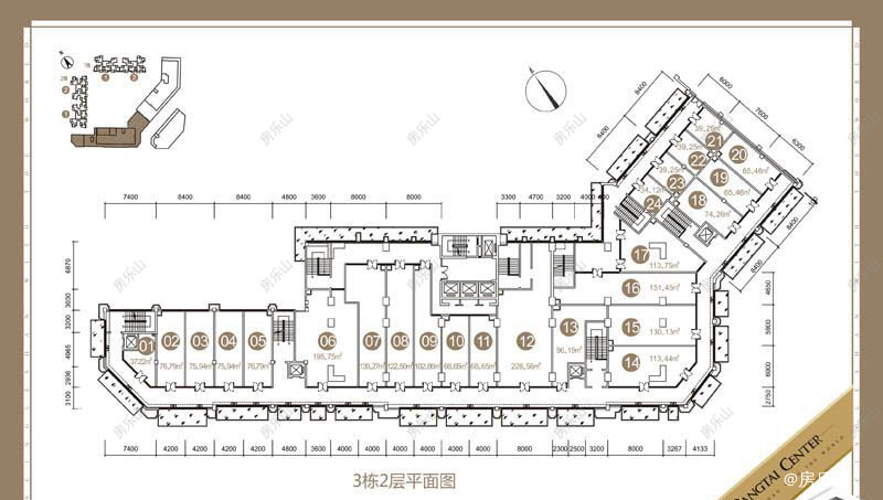 邦泰中心3栋2层平面图