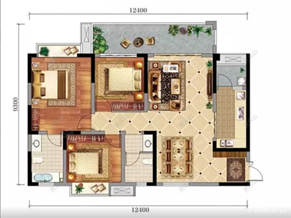 怡润茉莉庄园A1户型图