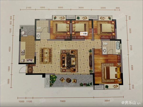 怡润茉莉庄园E1户型图