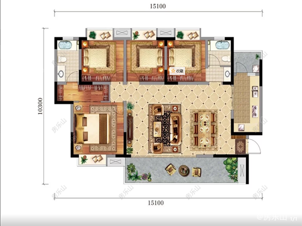 怡润茉莉庄园E3户型图