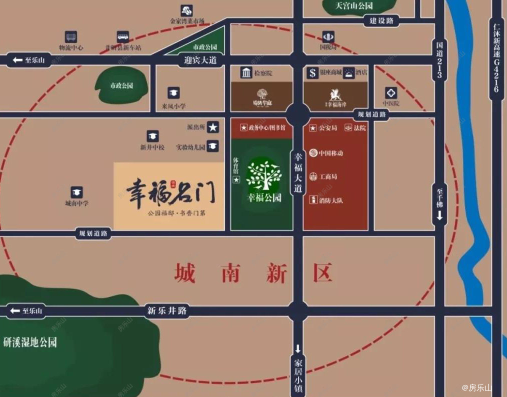 幸福名门区位图