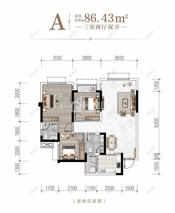 领丰一品学府A户型图