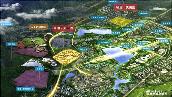 峨眉还山小镇区位图