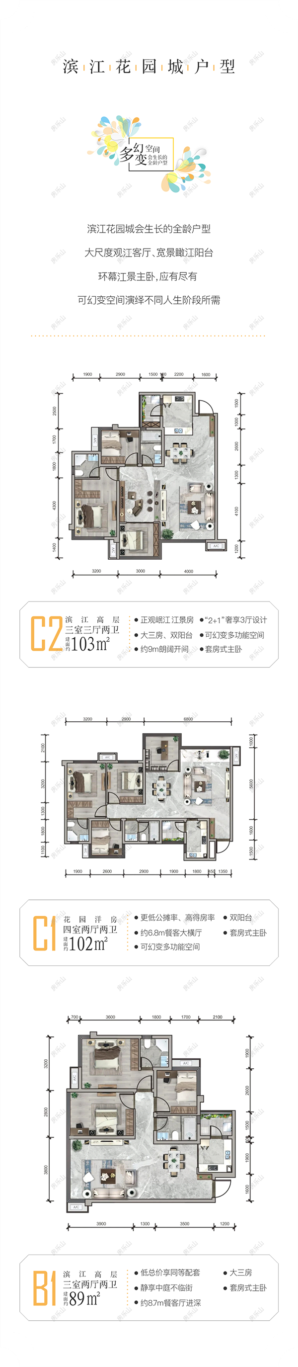 滨江花园城户型图