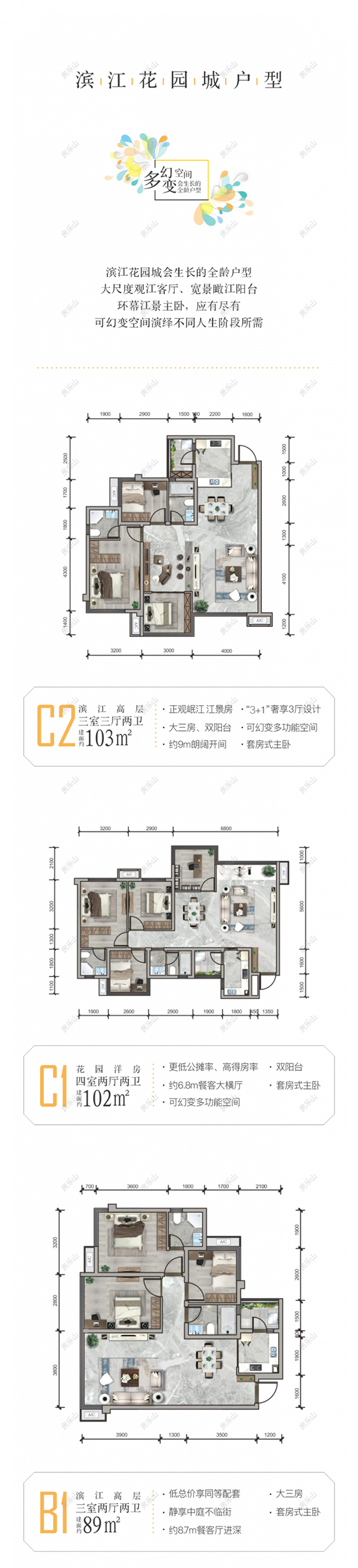 滨江花园城户型图